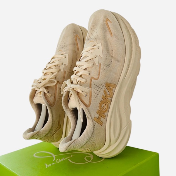 Women’s Hoka Clifton 10 Vanilla/Birch Colorway Athletic Shoes - Picture 5 of 12